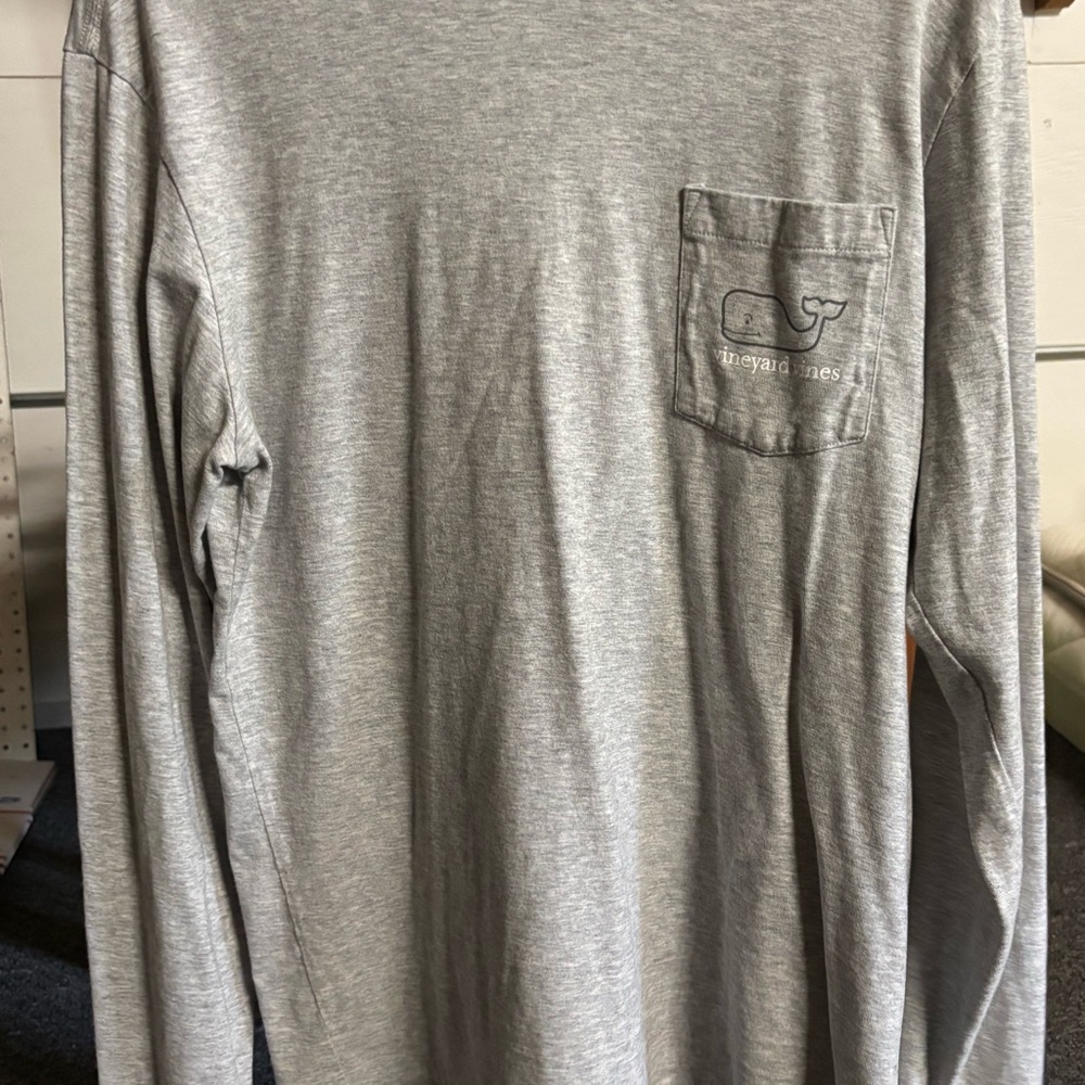 Vineyard Vines Gray Long Sleeve Tee Casual Comfort